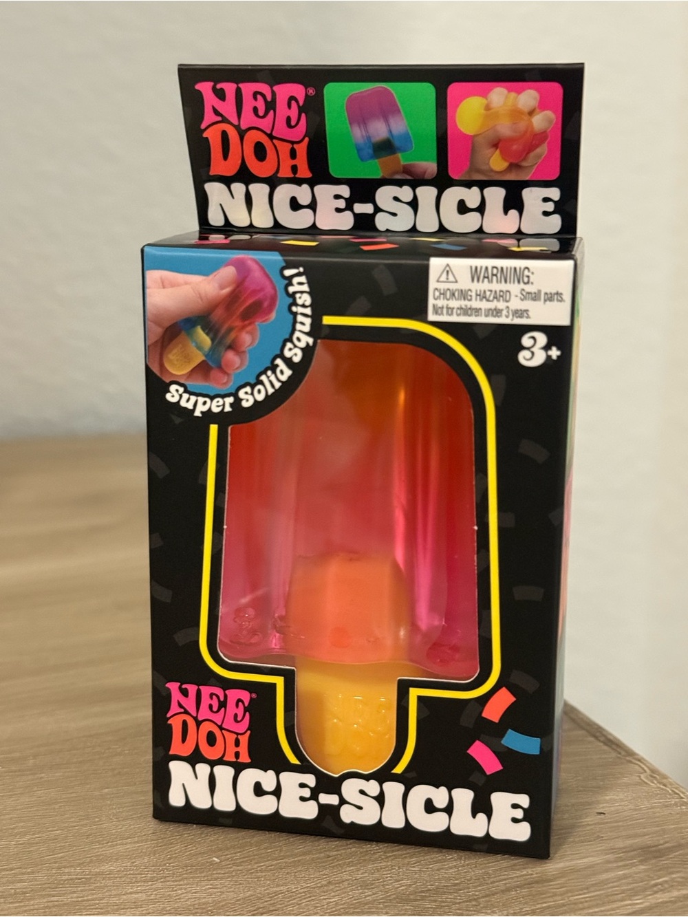 NeeDoh Nice-Sicle Squishy Toy - Pink & Orange